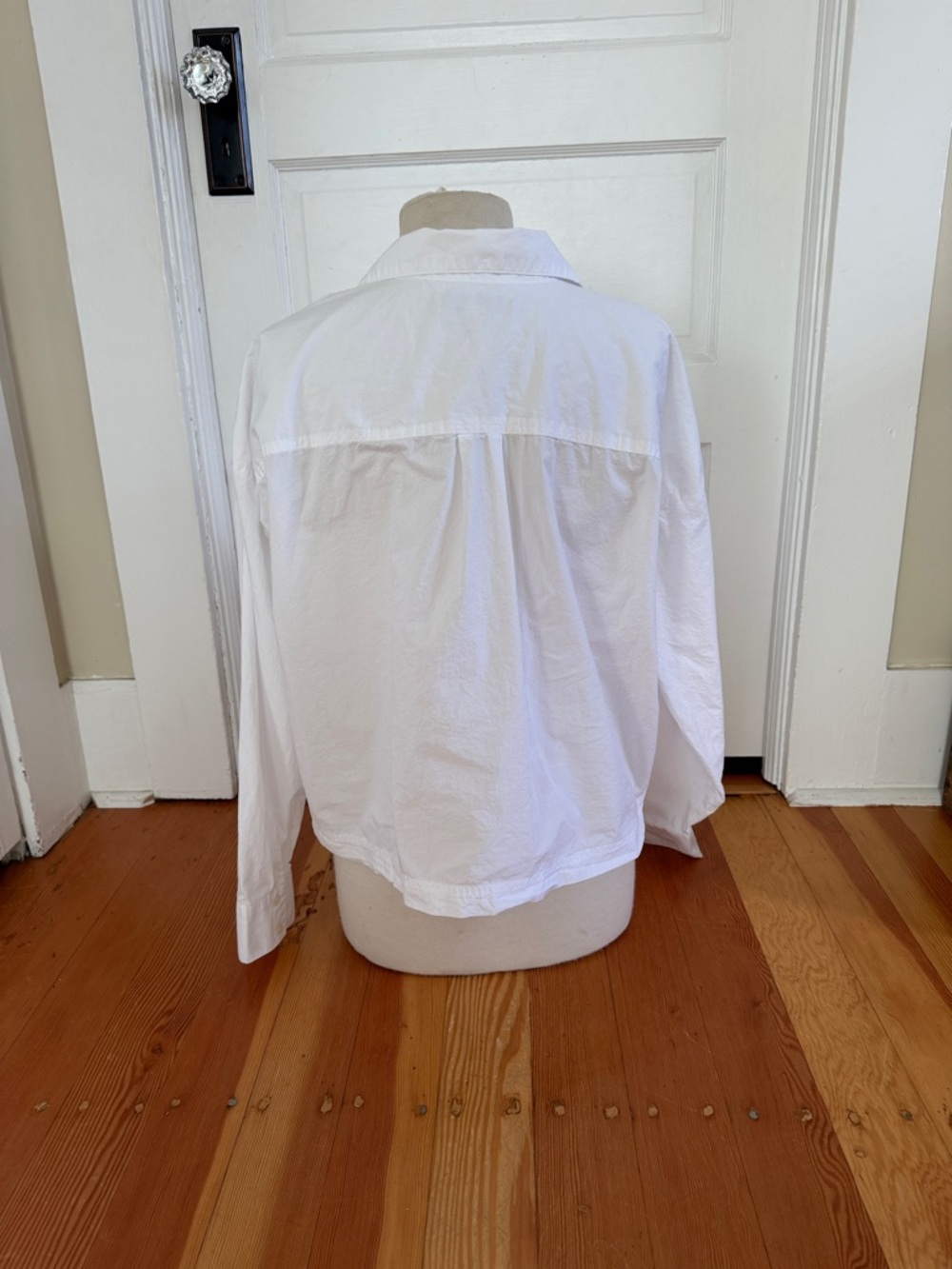 Loft Long Sleeve Button Down White Boxy Shirt XL - Picture 6 of 6